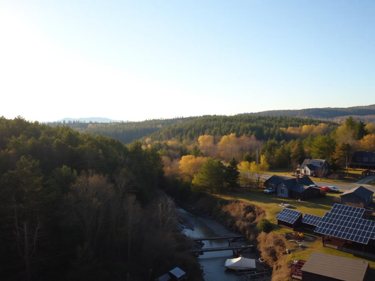 Rural North Carolina community landscape